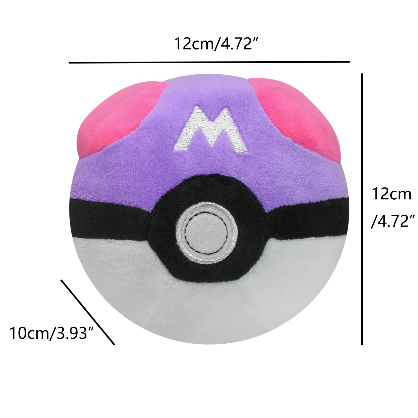 Master Ball, Great Ball & Ultra Ball Plush Toys – Soft Stuffed Backpack Pendant & Birthday Decoration Gift