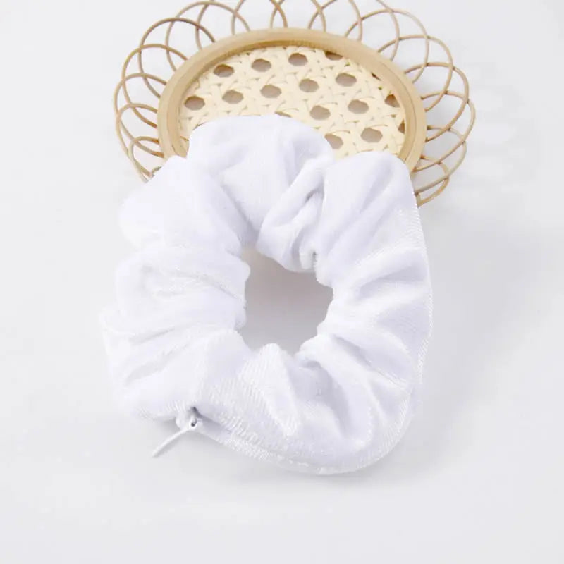 Portable Hidden Safe Hair Tie Storage Case β Secret Scrunchie with Zipper for Cash, Key & Jewelry (Travel/Outdoor)