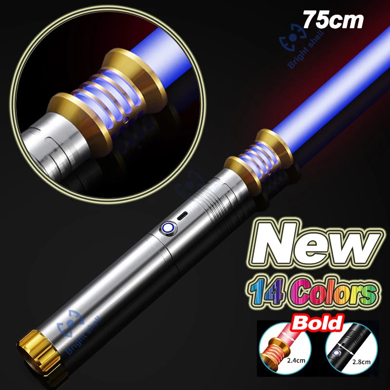 RGB Metal Lightsaber Toy – 15-Color Changing Laser Sword with Sound Effects, Force FX Jedi Blaster Gift for Kids