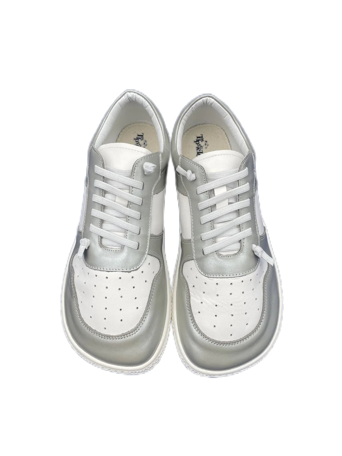 Tipsietoes 2025 Barefoot Leather Sneakers – Flat, Lightweight, Zero Drop Shoes with Wide Toe Box for Men & Women