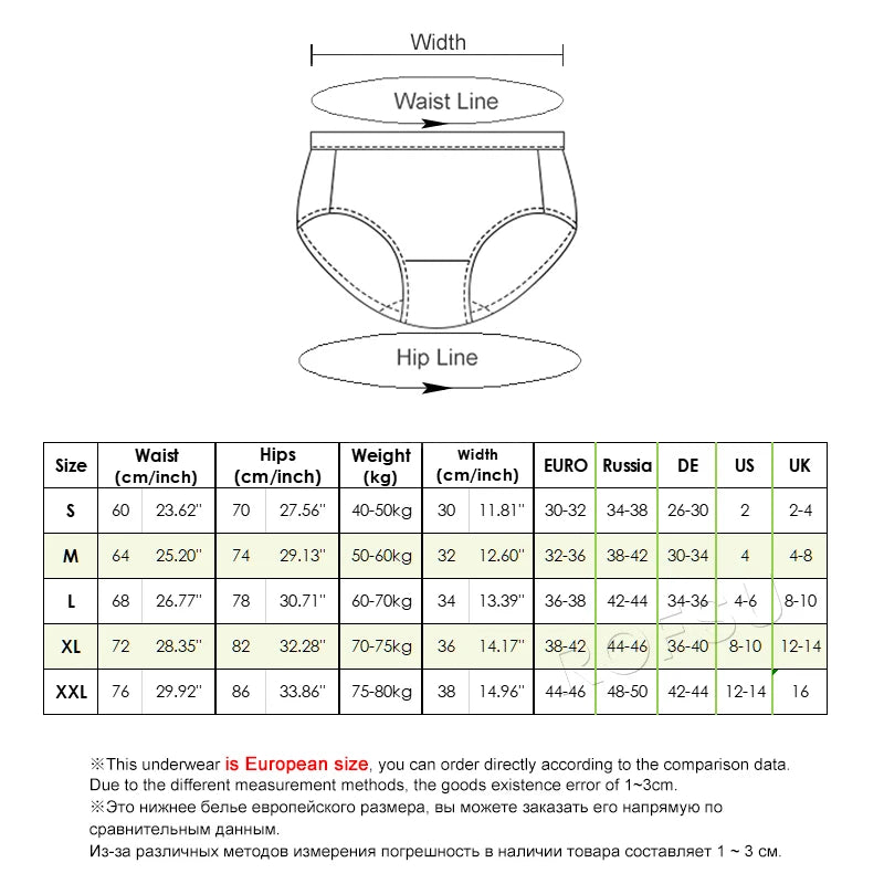 3-Pack Women’s Menstrual Briefs – Bamboo Cotton 4-Layer Absorbent Leakproof Period Underwear