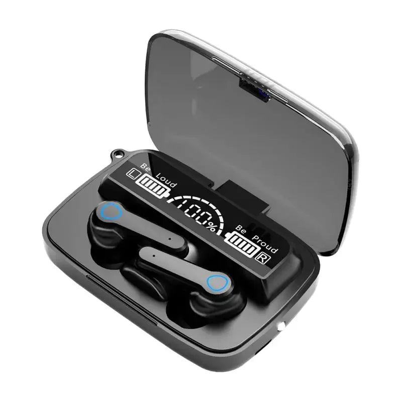 Original M19 Wireless Bluetooth Headset – LED Display Earbuds with Mic for iPhone & Xiaomi TWS Earphones