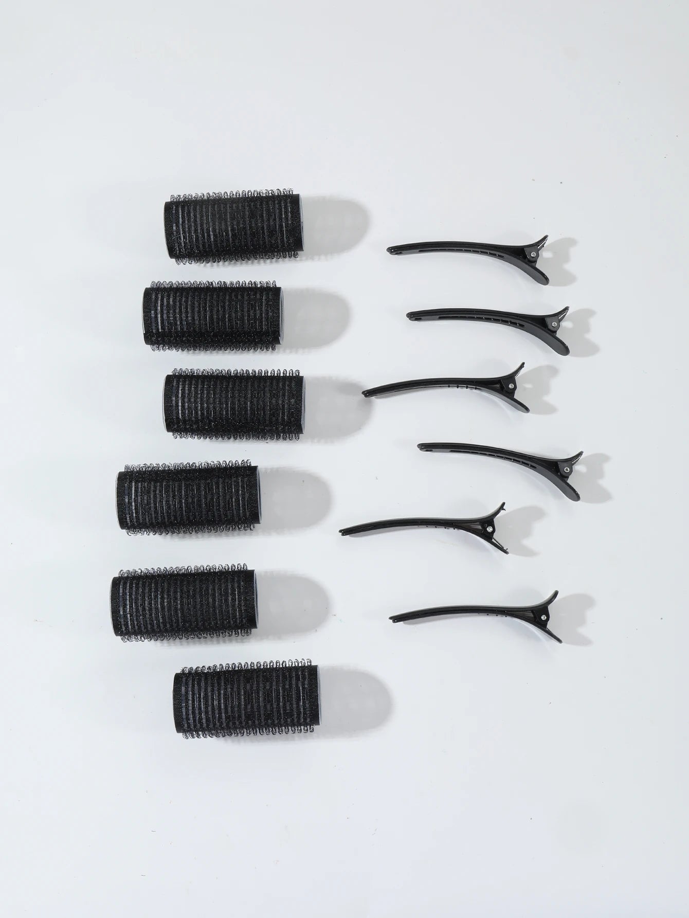 12pcs Air Bar Curling Iron Tube Set – Self-Adhesive Hair Rollers & Bangs Clips for Styling Real Hair & Wigs