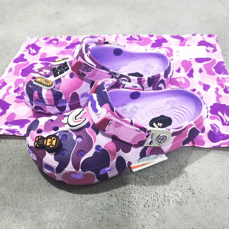 Camouflage Couple Sandals - Casual EVA Ankle-Wrap Flip Flops for Men & Women Beach Outdoor Slippers