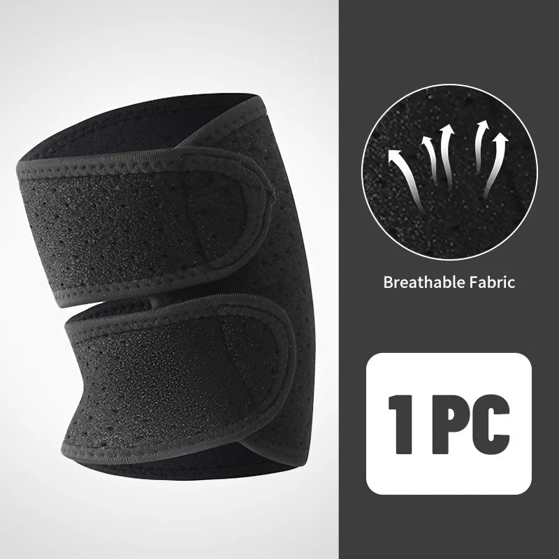 Adjustable Compression Elbow Brace - Breathable Open-Design Tennis Elbow Support with Double Straps
