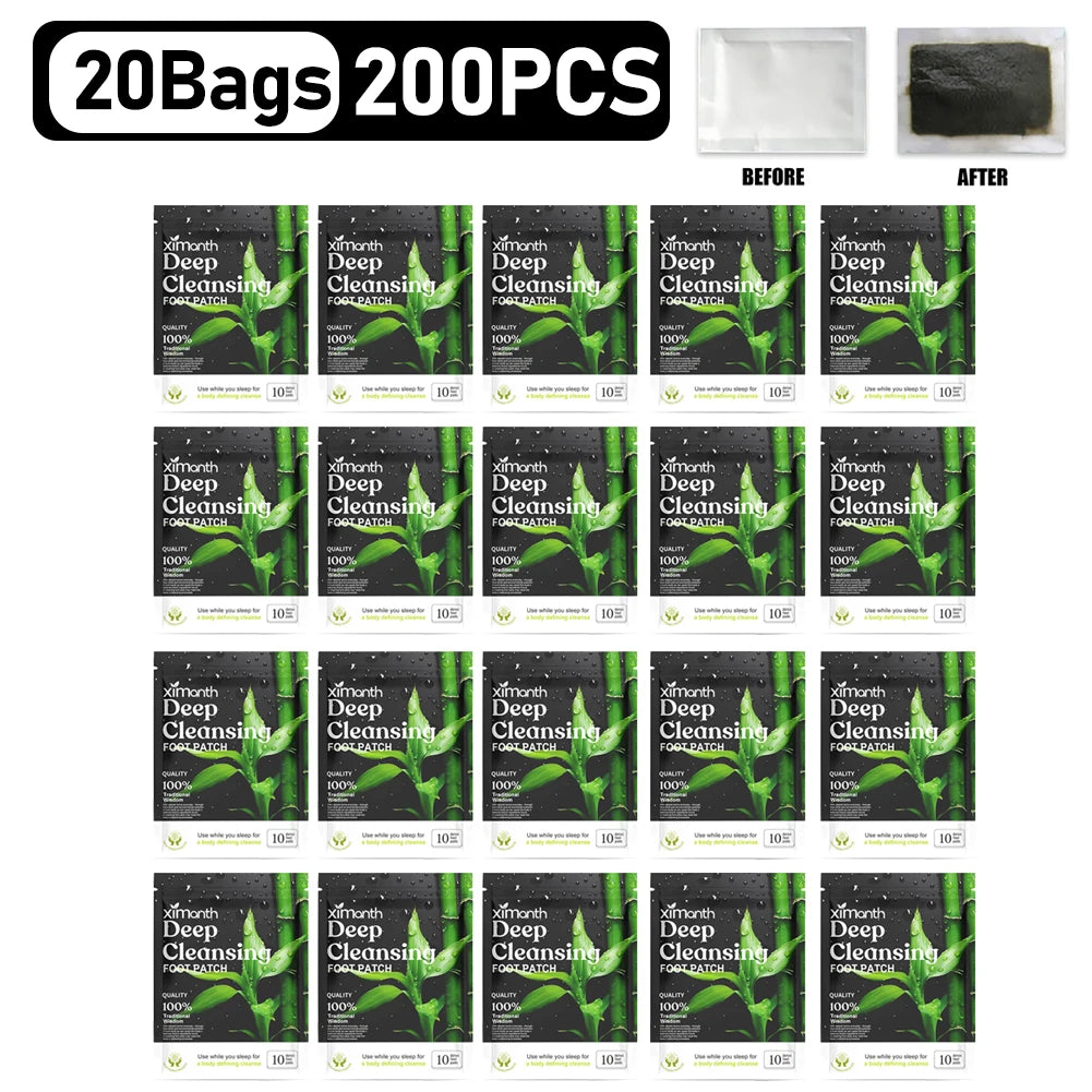 10-200PCS Detox Foot Patches – Herbal Stress Relief & Deep Sleep Aid | Foot Care & Body Detox Stickers