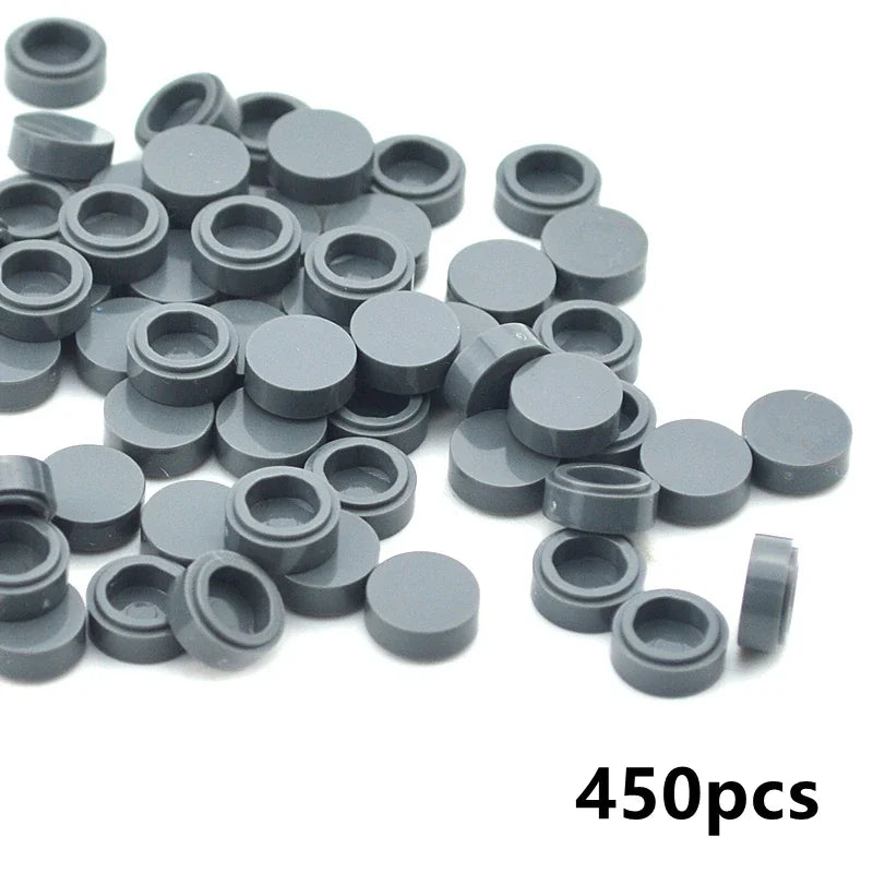450PCS Round 1x1 Flat Stud Building Block Accessories β Colorful MOC-Compatible Creative Toy Parts Set for DIY Construction