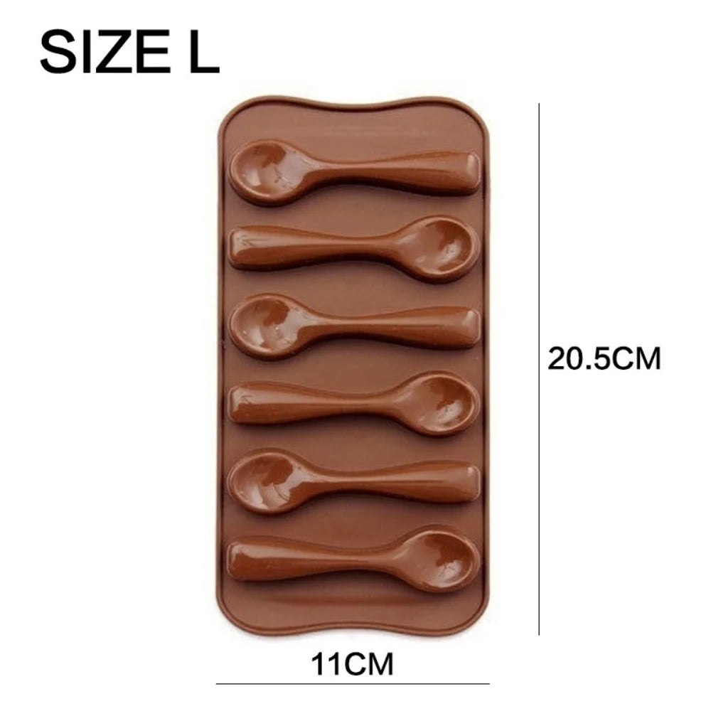 JJYY Silicone Chocolate Mold – 12-Cavity Fondant & Candy Bar Mould for Cake Decoration & Baking