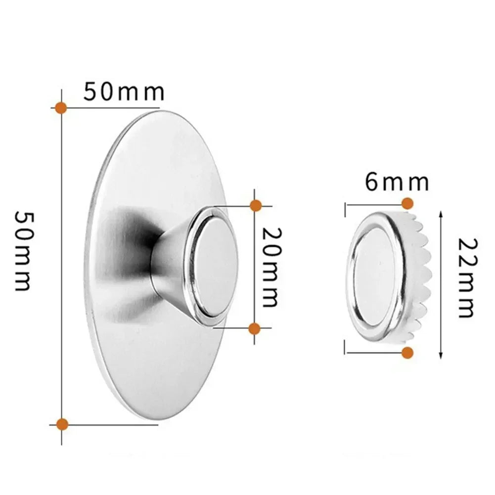 Portable Magnetic Soap Holder – 2.2×0.6 cm Stainless Steel Wall-Mounted for Kitchen & Bathroom