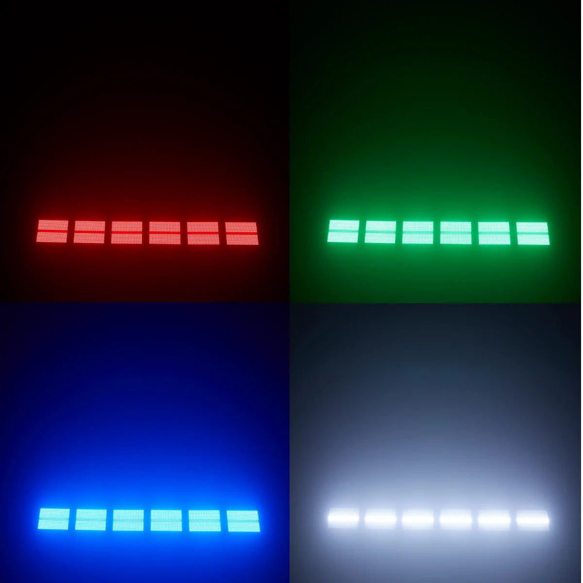 60W Mini LED RGB Strobe Light – 3-in-1 8-Partition + White 8000K DMX DJ Wash Bar for Stage Lighting Effects
