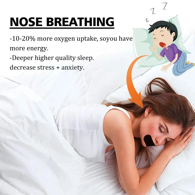 30-Pack Anti-Snoring Mouth Strips - Transparent Sleep Tapes for Mouth Breathing Control