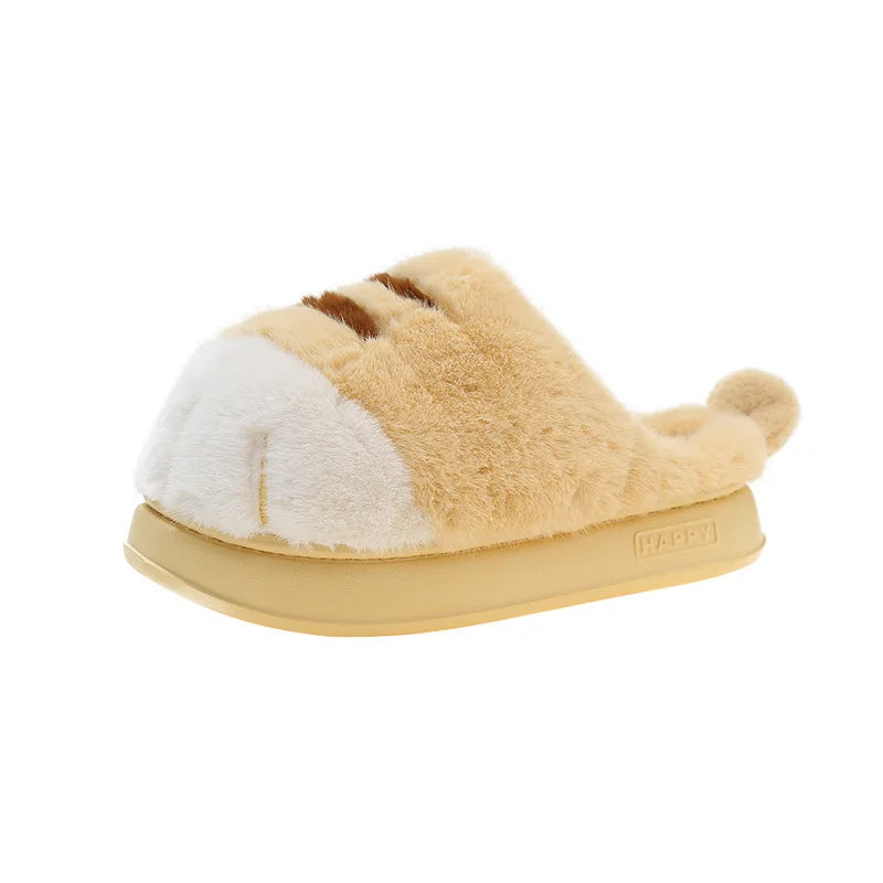 Adorable Kitty Claw Slippers for Women β Non-Slip Furry Mules, Warm Fluffy Cat Slides