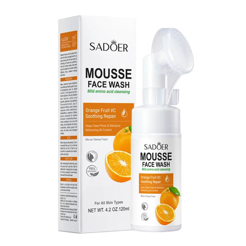 SAODER Fruits Facial Cleanser β Moisturizing & Hydrating Face Wash Foam with Massage for Skincare