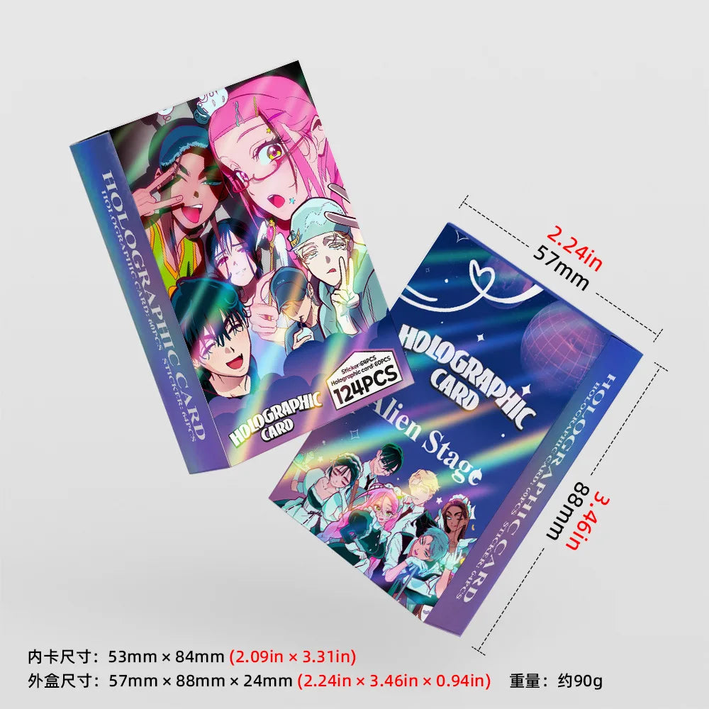 124PCS Alien Stage Holographic LOMO Cards & Stickers - Collectible Fan Gift Set Featuring Luka, Hyuna & Ivan