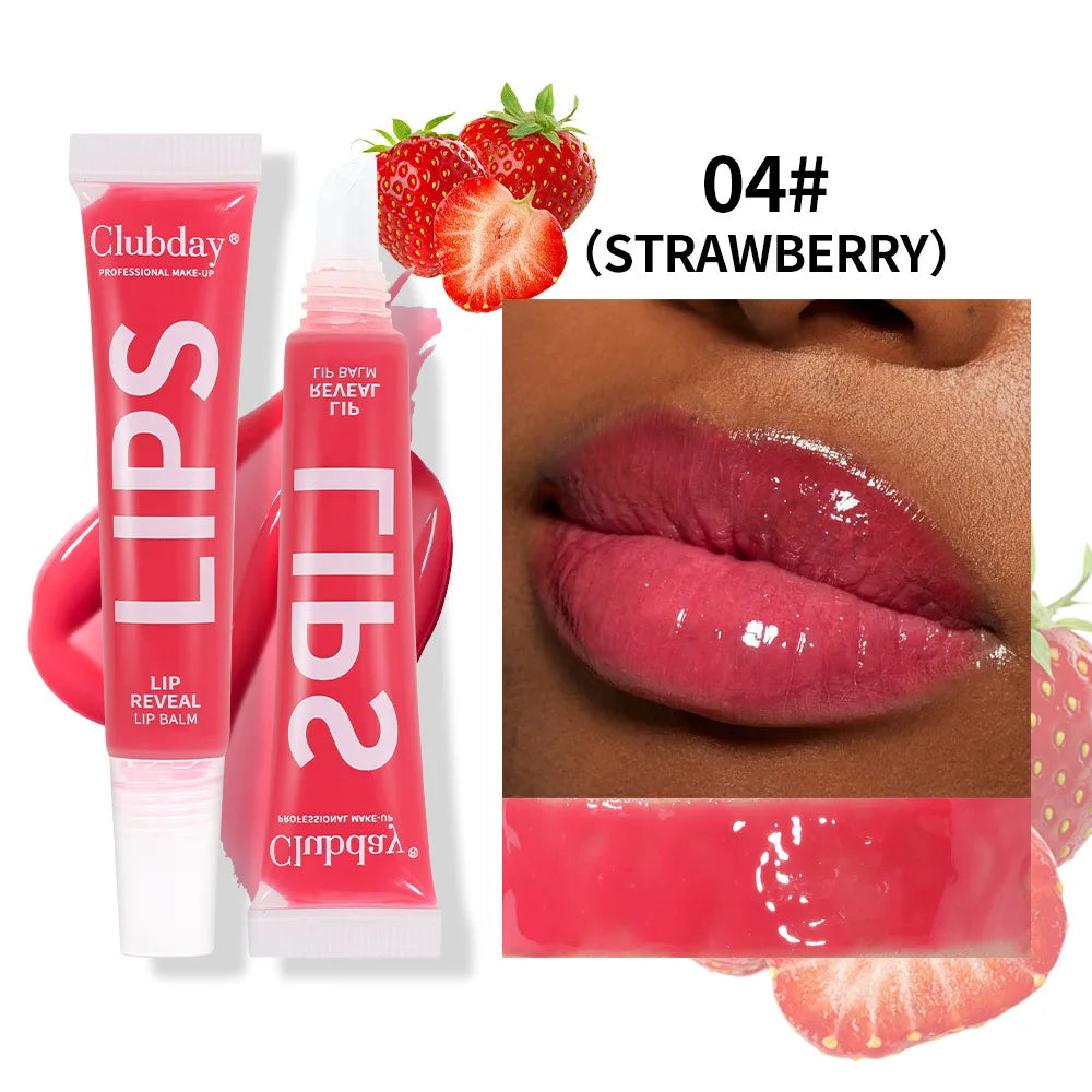 Clubday 9-Color Lip Balm Set – Moisturizing Fruit Lip Oil with Mirror, Long-Lasting Hydrating Lip Gloss