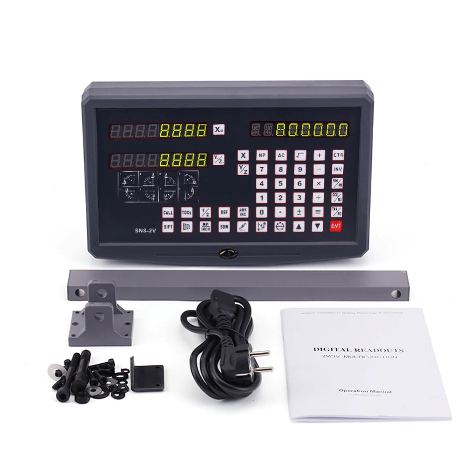 SNS-2V/3V 2-3 Axis DRO Digital Readout β TTL Signal Display for Lathe, Milling & CNC Boring Machines (80V-250V)