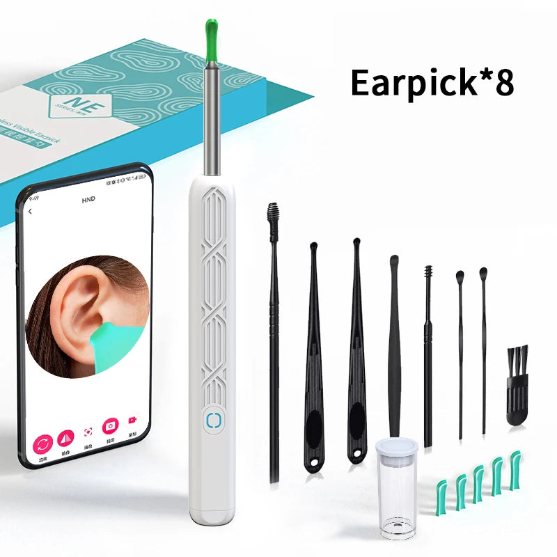 2025 Wireless Smart Earpick β HD Camera Ear Wax Cleaner with 6 LED Lights for iOS & Android