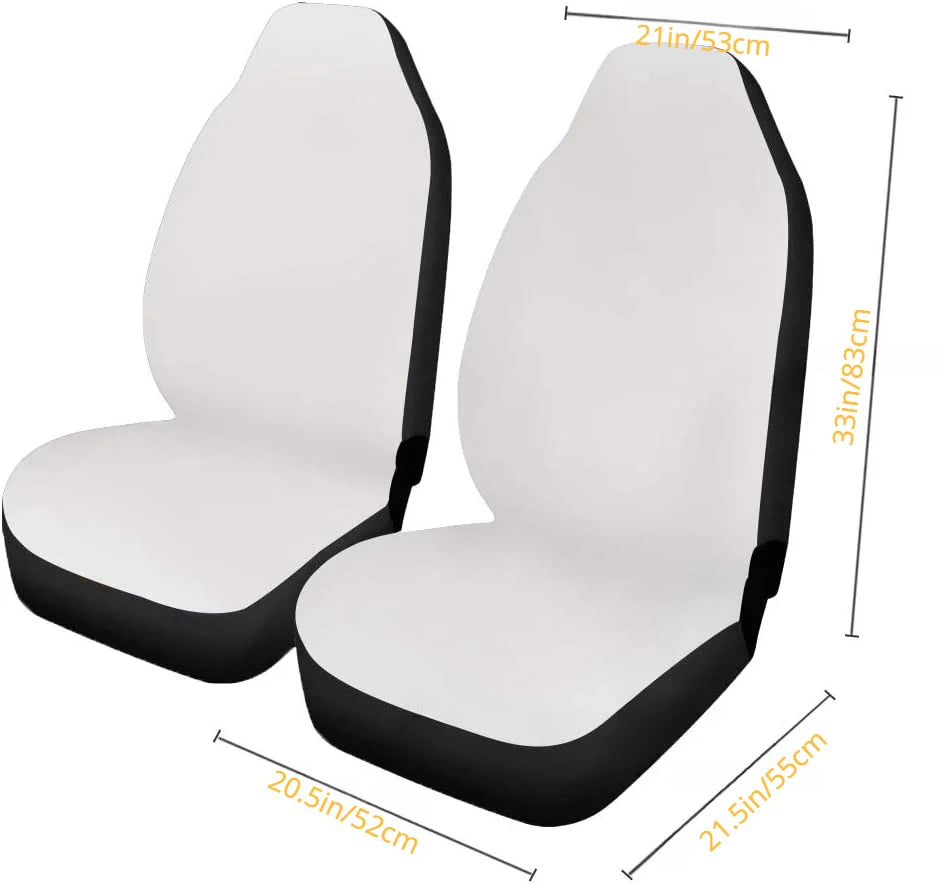 Ethnic Floral Front Car Seat Covers - 2PC Retro Persian Bucket Seat Protector Covers for Car Interiors