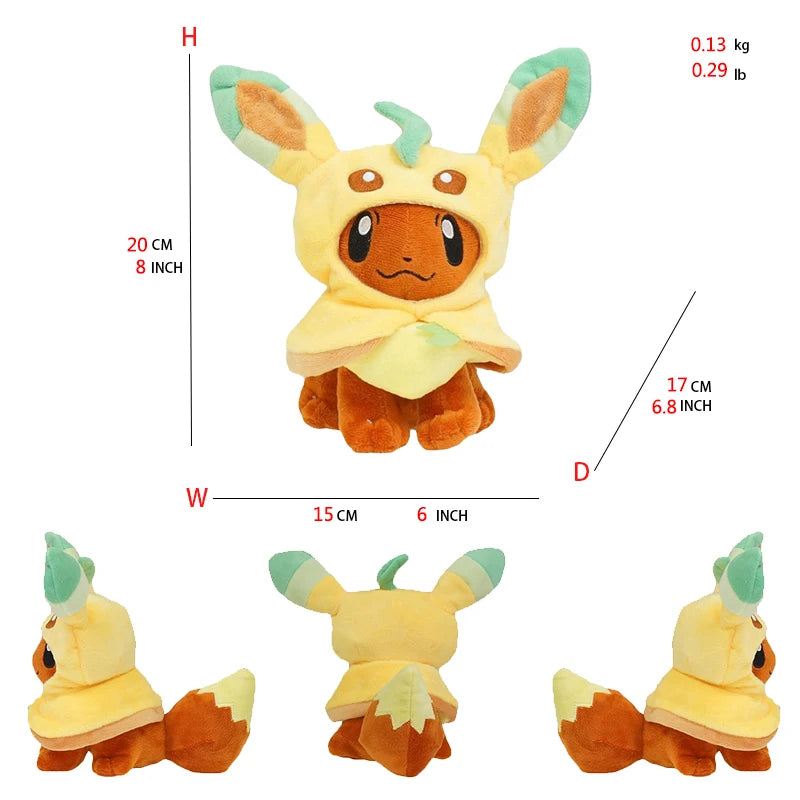 Eevee Evolution Plush Toy Set – Umbreon, Espeon, Jolteon, Flareon, Glaceon, Vaporeon, Sylveon, Leafeon Soft Stuffed Cartoon Collectibles