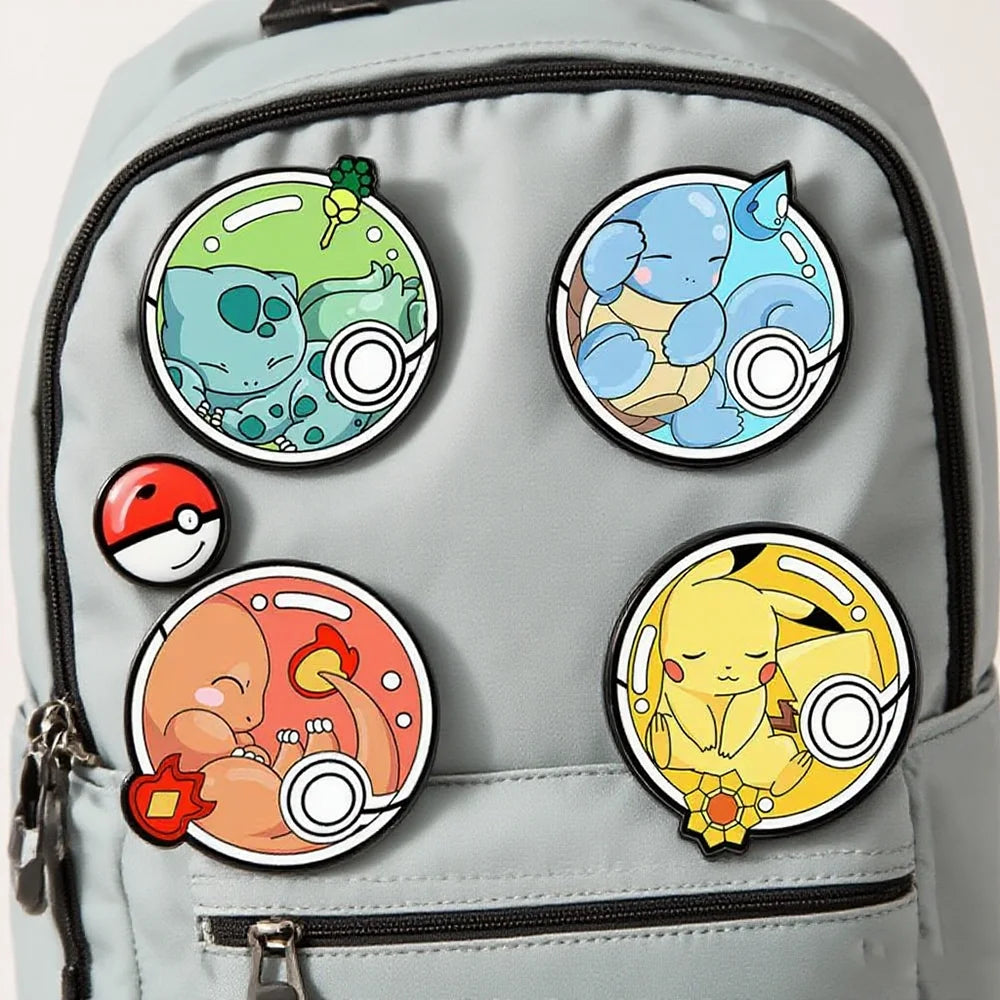 4-Piece Anime Elf Enamel Pin Set - Cute Cartoon Brooch Badges for Backpacks, Clothing, and Gifts for Friends