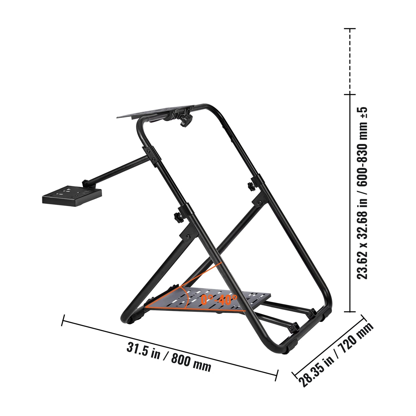 SucceBuy Foldable Racing Wheel Stand β Height Adjustable Universal Base for Logitech & Thrustmaster Wheels