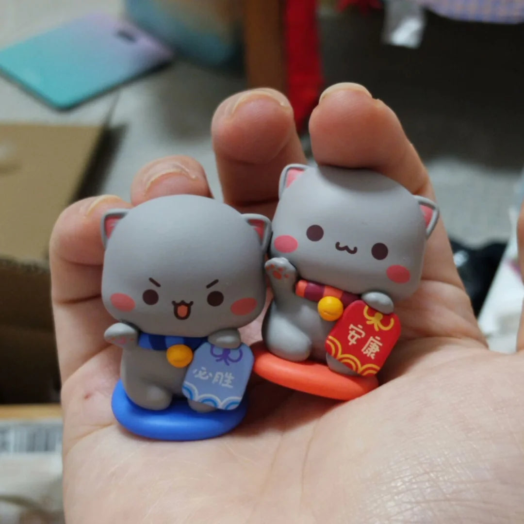 Original Peach Cat and Goma Sweet Mini Universe Blind Box - Cute Mini Collectible Figures for Desk Decor, Display, and Gifts