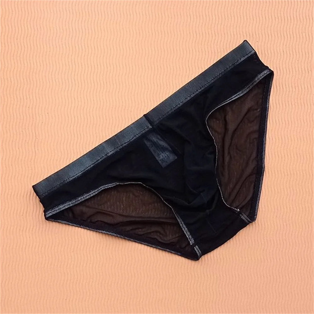 Full Transparent Mesh Men's Briefs - Ultra-Thin Breathable See-Through Underwear