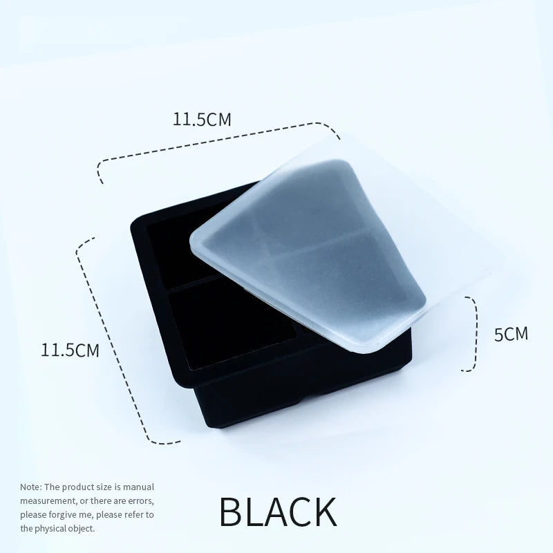 Silicone Large Ice Cube Molds – 2-Inch Big Ice Trays with Removable Lid, BPA-Free, Flexible & Stackable