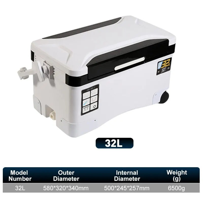 Fishing Cooler Box - Portable Insulated Fish Storage & Tackle Gear Box with Air Holes