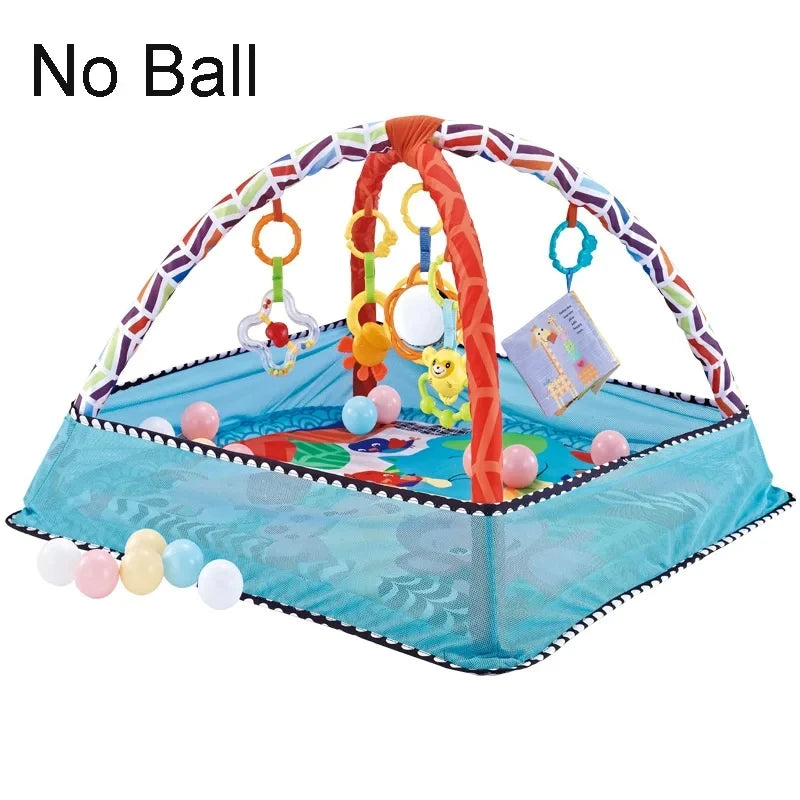 Baby Play Gym Mat — Activity Play Mat with Rack for Newborns & Toddlers 0–36 Months, Tummy Time, Crawling & Play Blanket Toys