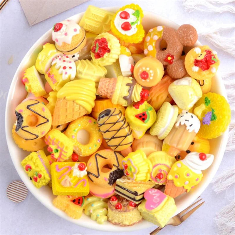 20PCS Kawaii Slime Candy Resin Charms – Cute Flatback Beads for DIY Crafts, Hair Clips, Phone Cases & Scrapbooking