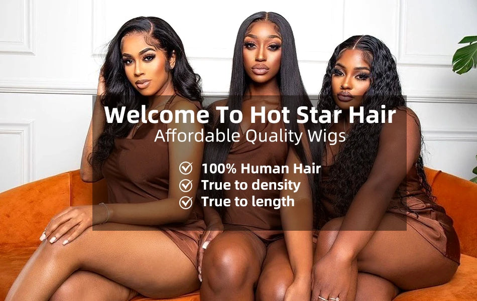 HD Lace Front Human Hair Wig – Straight 13x4 13x6 Transparent Lace Frontal, Pre-Plucked Glueless Wig for Women