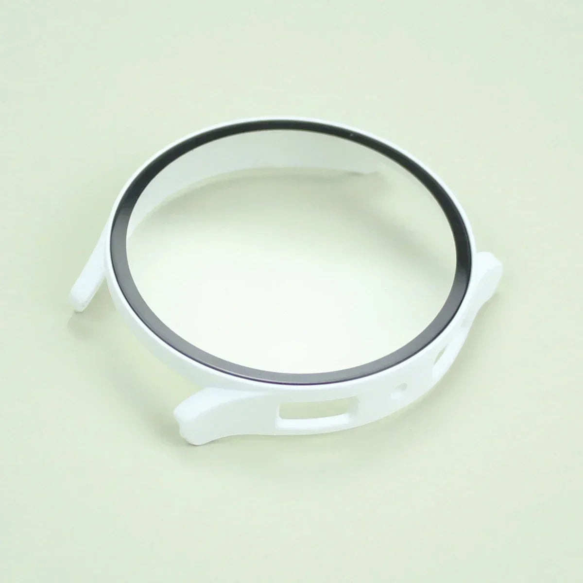 Samsung Galaxy Watch Tempered Glass Screen Protector Case - Full Bumper PC Cover for Galaxy Watch 7/6/5/4/FE 40mm & 44mm