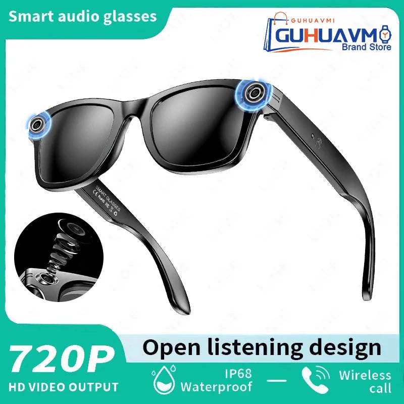 2025 Smart Glasses with HD 800W Camera – AI Translation, Video Recording, Bluetooth Calls & Voice Assistant Outdoor Sport Sunglasses