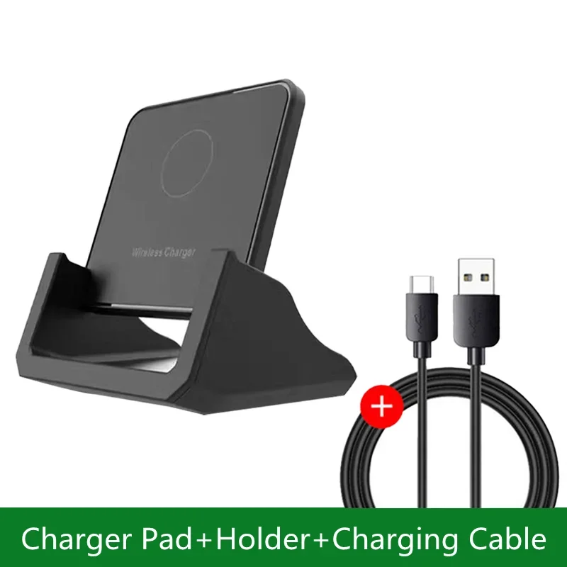Fast Wireless Charging Pad and Holder – Charging Dock for iPhone 17–11 Series, Samsung Galaxy, and Xiaomi Devices