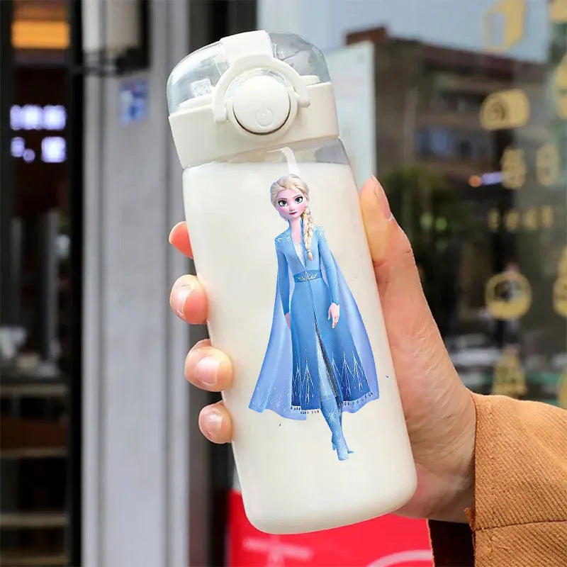 600/400ML Mermaid Princess Water Cup – Portable Transparent Plastic Sport Bottle for Kids