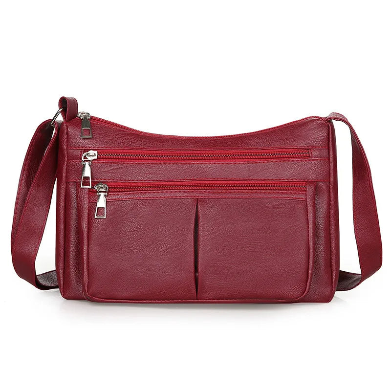 Women’s Korean Shoulder Bag - Luxury Style Soft Leather Versatile Crossbody Handbag