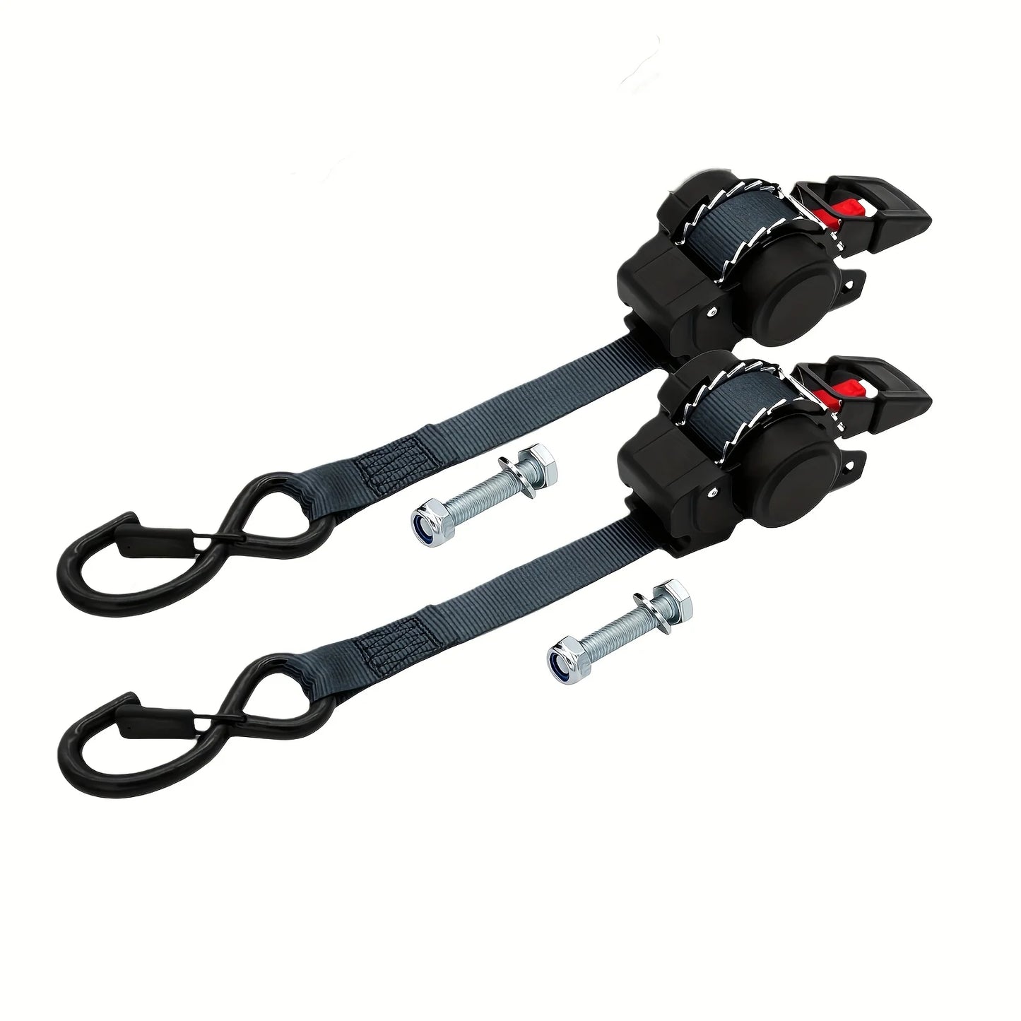 Automatic Retractable Cargo Ratchet Tie Down Straps – Self-Locking Tensioner Secure Load & Luggage Fastening System for Transport Safety