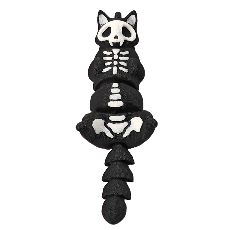Personalized Skeleton Cat 3D Keychain – Backpack & Car Charm, Perfect Halloween & Christmas Gift