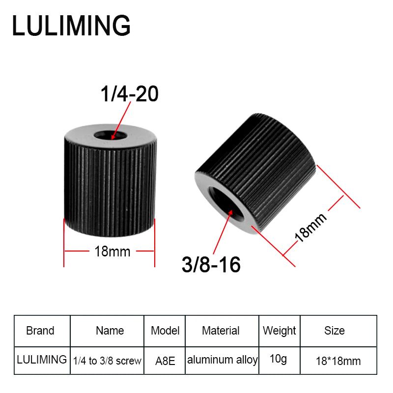 1/4 to 3/8 Inch Camera Screw Adapter - 5/8-27 Microphone Thread Converter for Tripod Ball Head Photography Accessories
