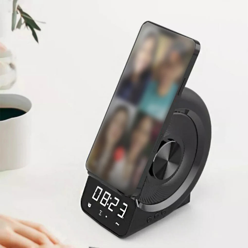 3-in-1 Wireless Bluetooth Speaker with LED Display, Alarm Clock & Fast Charging – Portable Outdoor Speaker