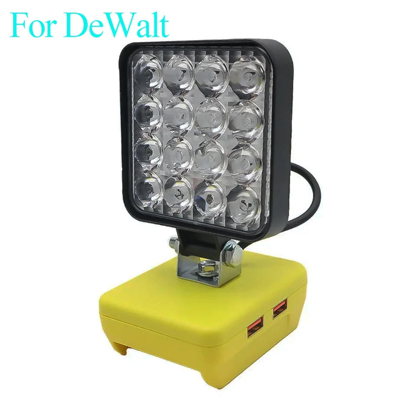 LED Spotlight for 18V Battery – Compatible with Dewalt, Milwaukee, Makita & Bosch, Outdoor Work, Fishing & Emergency Handheld Tool Lamp