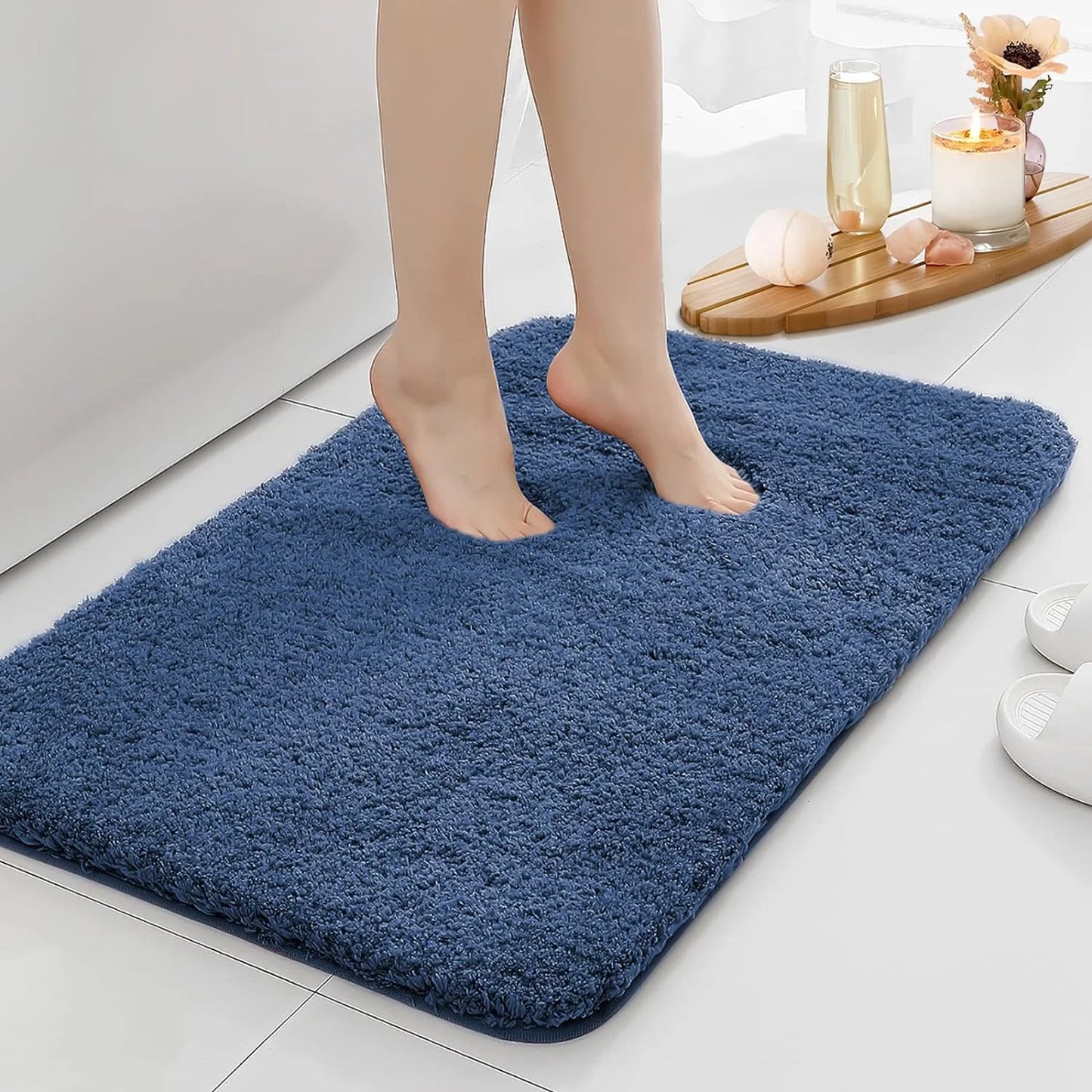 Anti-Slip Bathroom Floor Mat β Water-Absorbent Bath Rug for Home Decoration