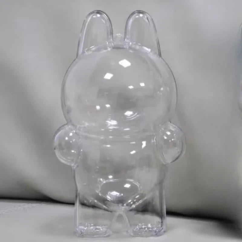 Labubu Transparent Protective Cover – Stuffed Toy Display Bag, Mini Portable Storage Box for Labubu I & II Dolls