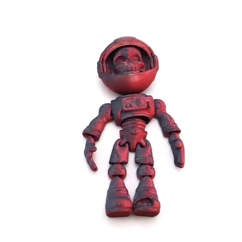 Articulated Skeleton Astronaut Figurine β 3D Printed Movable Space-Themed Collectible with Sliding Helmet for Home Display