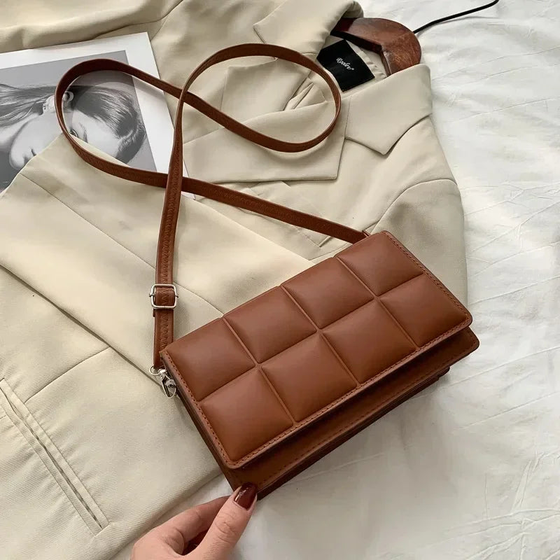 Fashion Brand Designer Women’s Shoulder Bag – Small PU Leather Crossbody, Classic Handle Handbag
