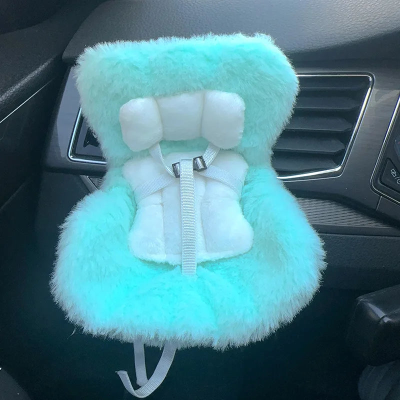Labubu Car Doll Safety Seat β Kawaii Plush Aromatherapy Air Freshener for Ob11 & Dolls up to 18cm