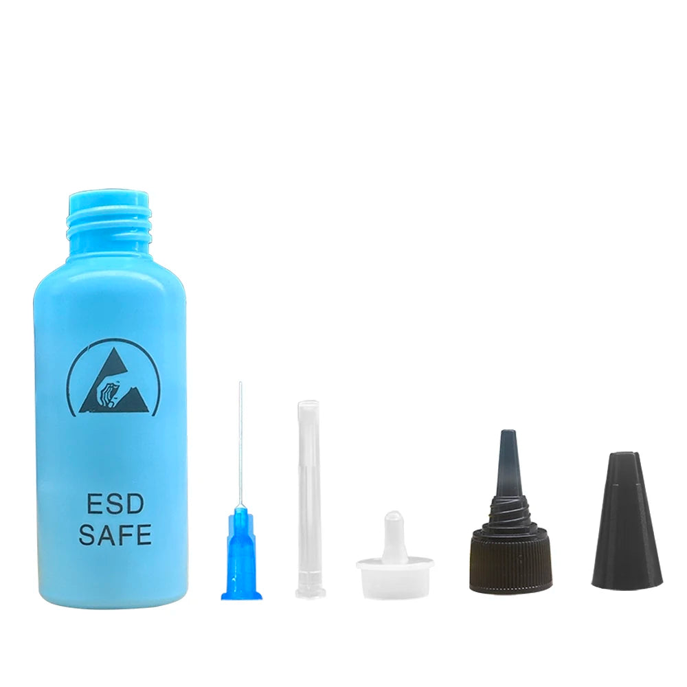 65ML Anti-Static Solvent Dispensing Bottle β Leak-Proof Alcohol Rosin Water Bottle with Needle for Mobile Phone Repair