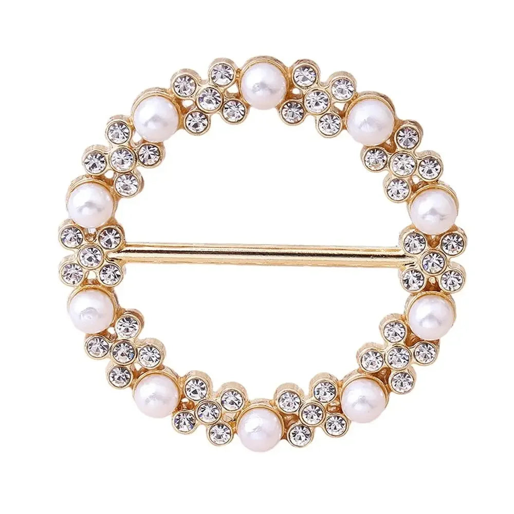 Scarf Buckle & Ring – Shawl, T-Shirt, Waist Clip Brooch, Silk Clasp Fashion Jewelry Accessory