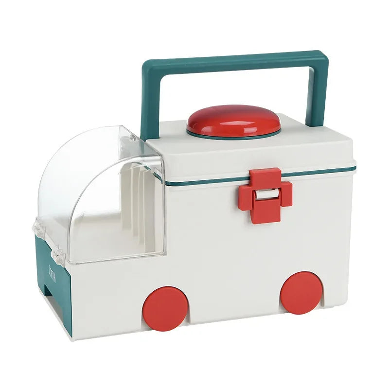 Multifunctional Ambulance Medicine Box β Large Capacity Portable Medical Storage for Household Use